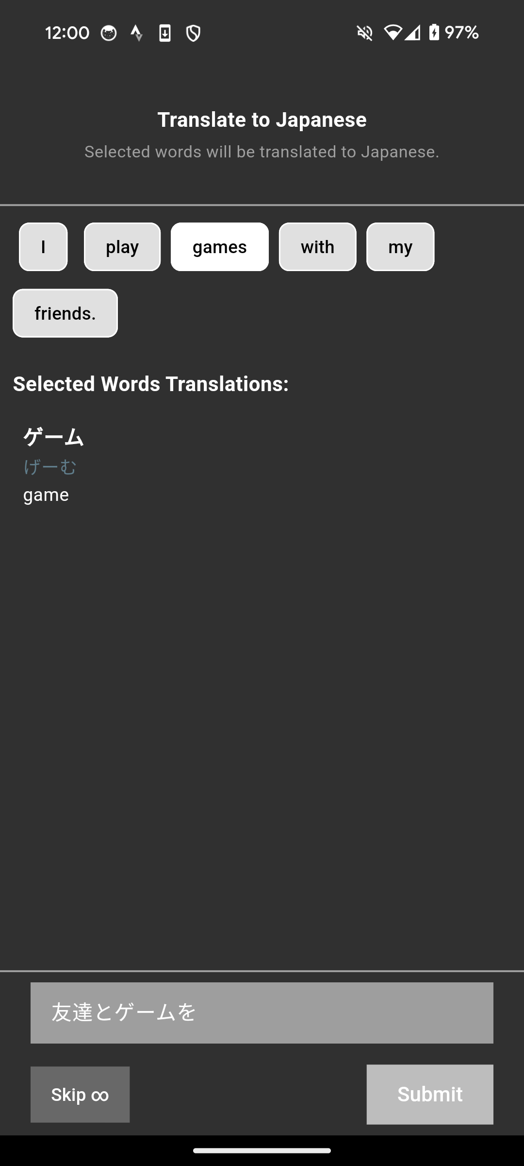 Easier example in dark mode